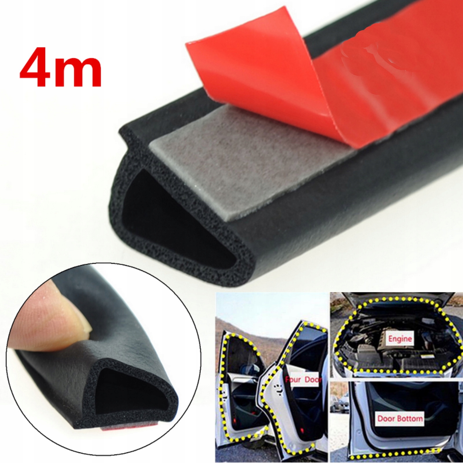 4 метри d форма ущільнювач двері автомобіля GU