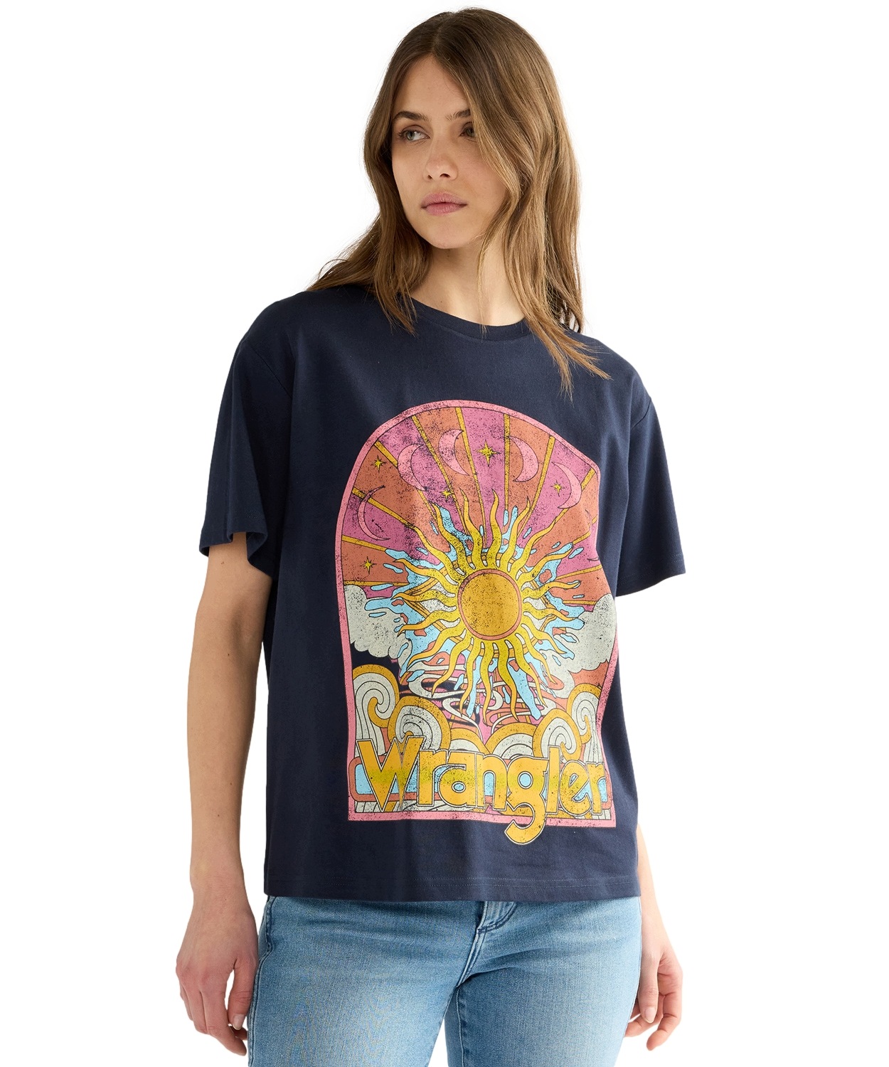 T-shirt Wrangler Girlfriend Tee 112386827 Dark Sapphire Xs