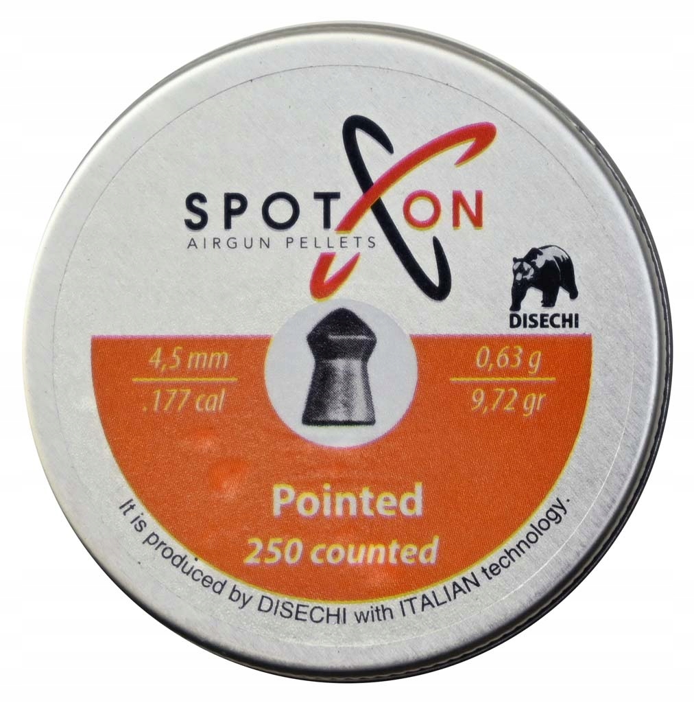 Śrut Spoton Pointed 0,63g 4.5 mm. 250 szt