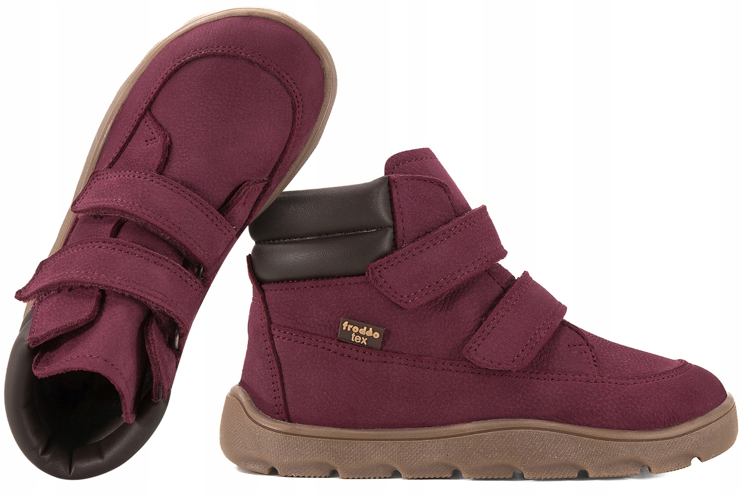 Buty dziecięce zimowe Froddo Zeru Tex Barefoot G2110150-9 Bordeaux Wysokie