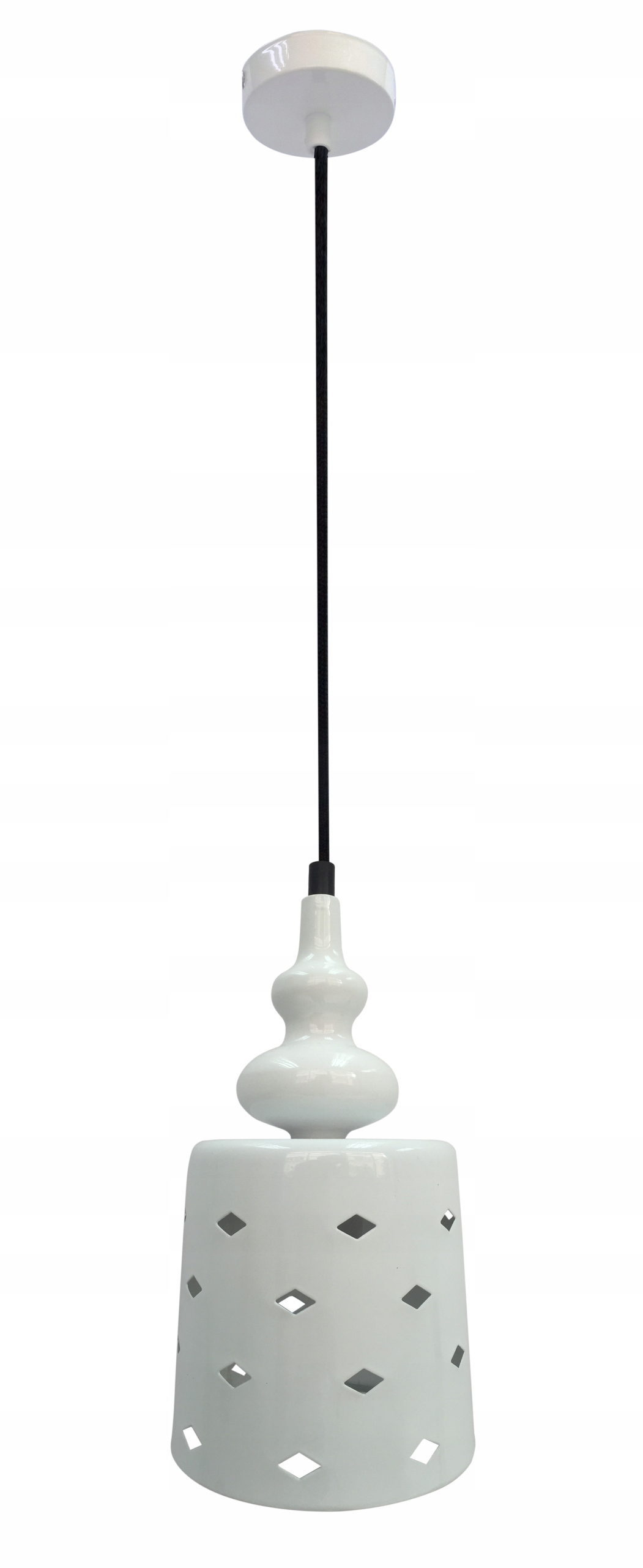 Závěsná lampa bílá 15/26 1X60W E27 Hamp Candellux