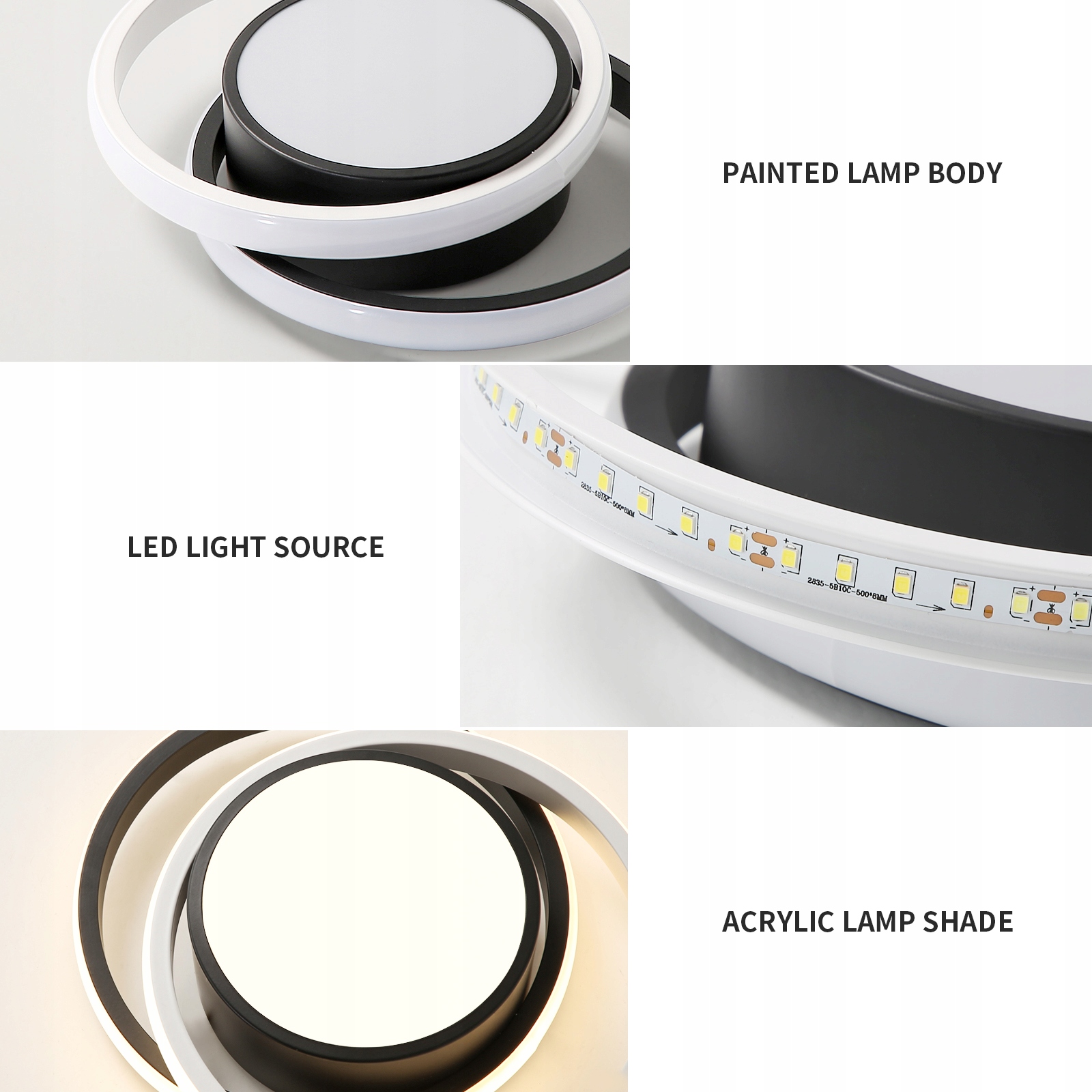 LAMPA SUFITOWA PLAFON LED OKRĄGŁA NOWOCZESNA CZARNO 32W 3000K DO SYPIALNI Rodzaj panel LED