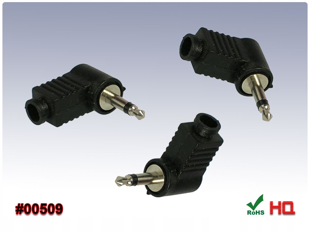 Wtyk Jack 3,5 mono (kątowy) Kod producenta #00509