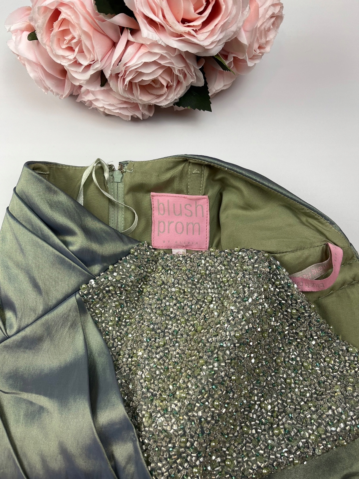 Sukienka zielono srebrna Blush Prom by Alexia US S Marka inna