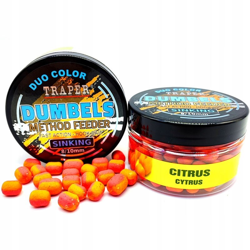 Dumbels Traper Sinking Duo Color 8-10mm 50g Cytrus