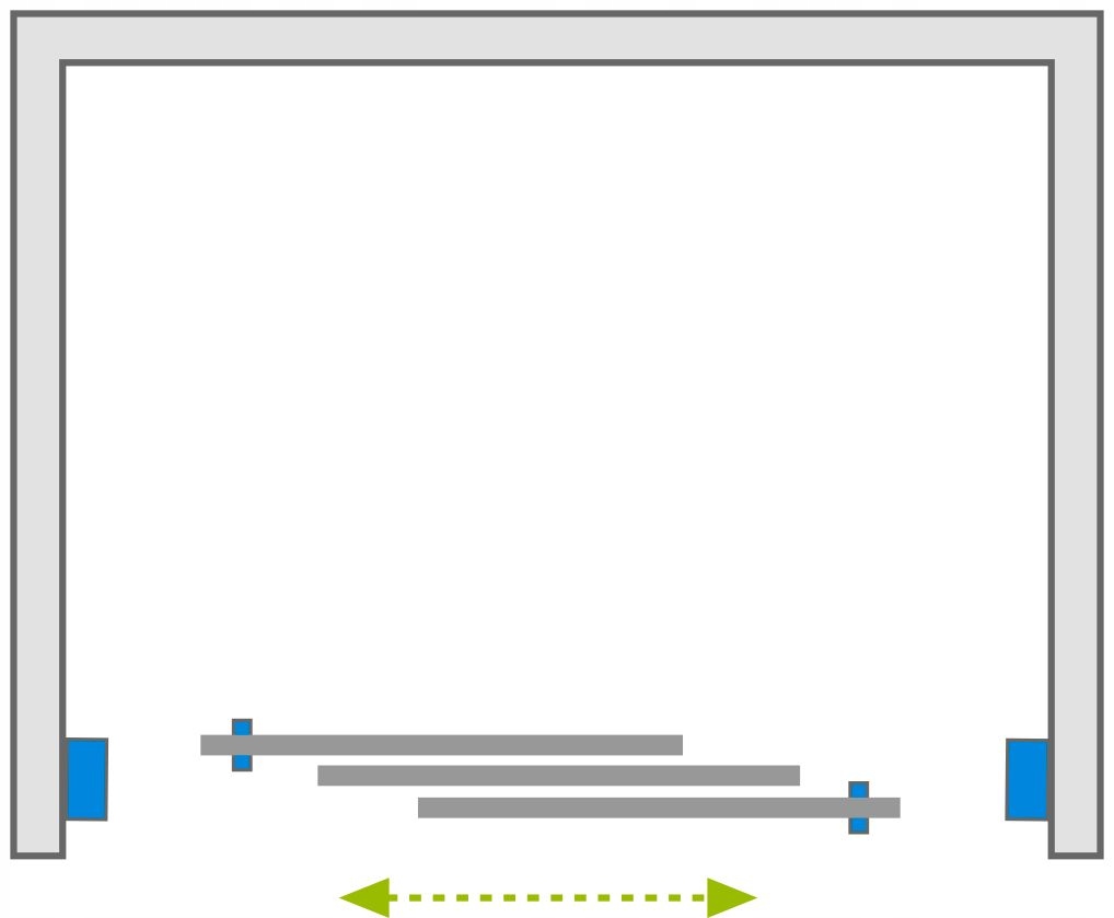 Drzwi prysznicowe 105 przejrzyste RADAWAY Evo DW Wysokość produktu 200 cm