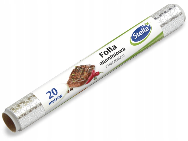 STELLA FOLIA ALUMINIOWA Z TŁOCZENIEM GWIAZDKI 20M