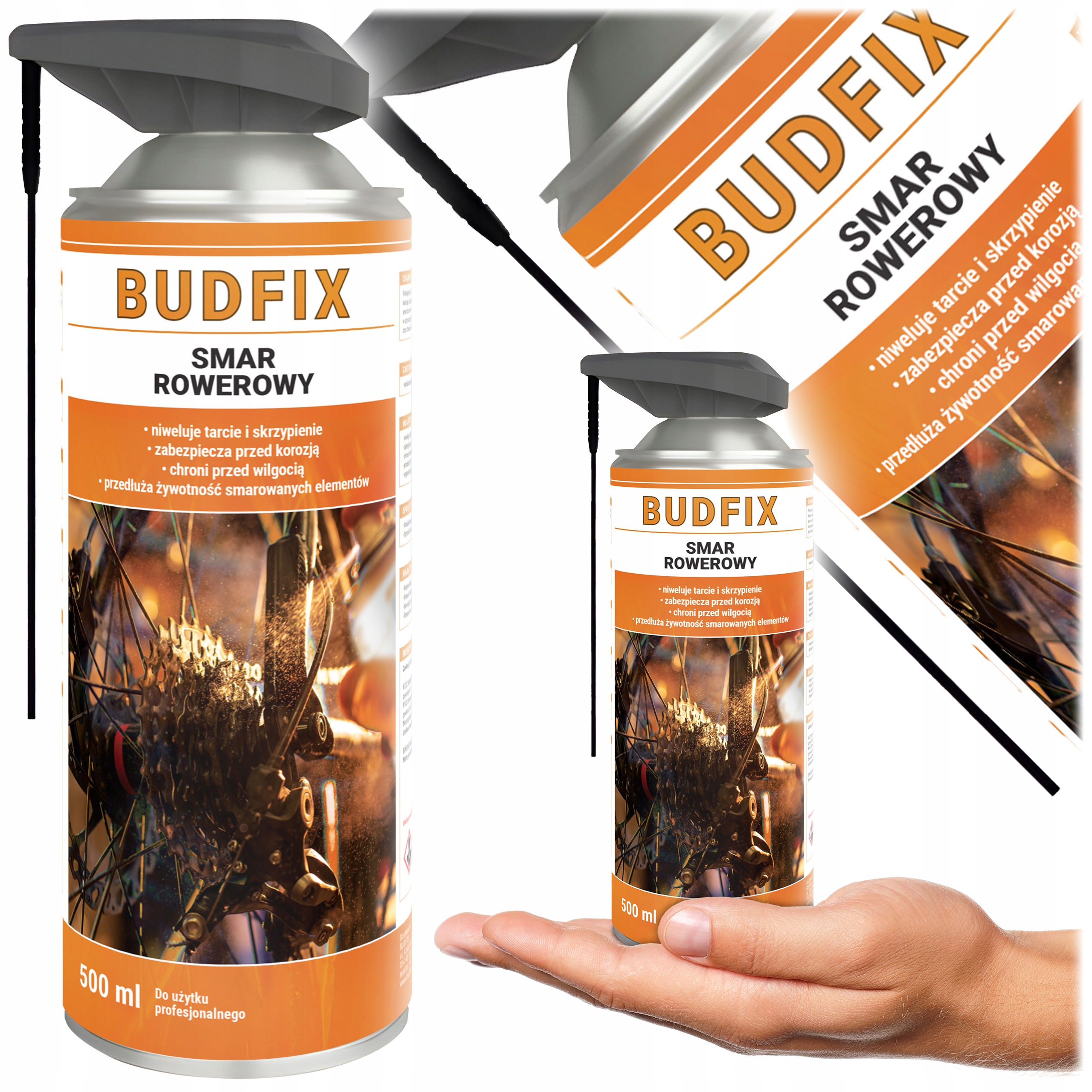 Smar Do Łańcucha Rowerowego Napędu Przerzutek Łańcuchów Roweru Spray 500ml