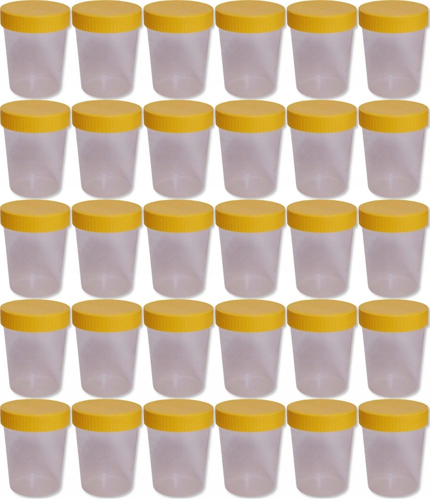 Pojemnik na mocz z nakrętką , niesterylny, 100ml Zarys x 200 sztuk