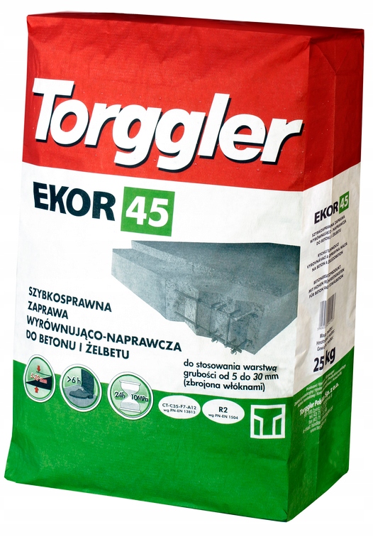 

Torggler EKOR45 Zaprawa Do Napraw Betonu 5-30 25KG