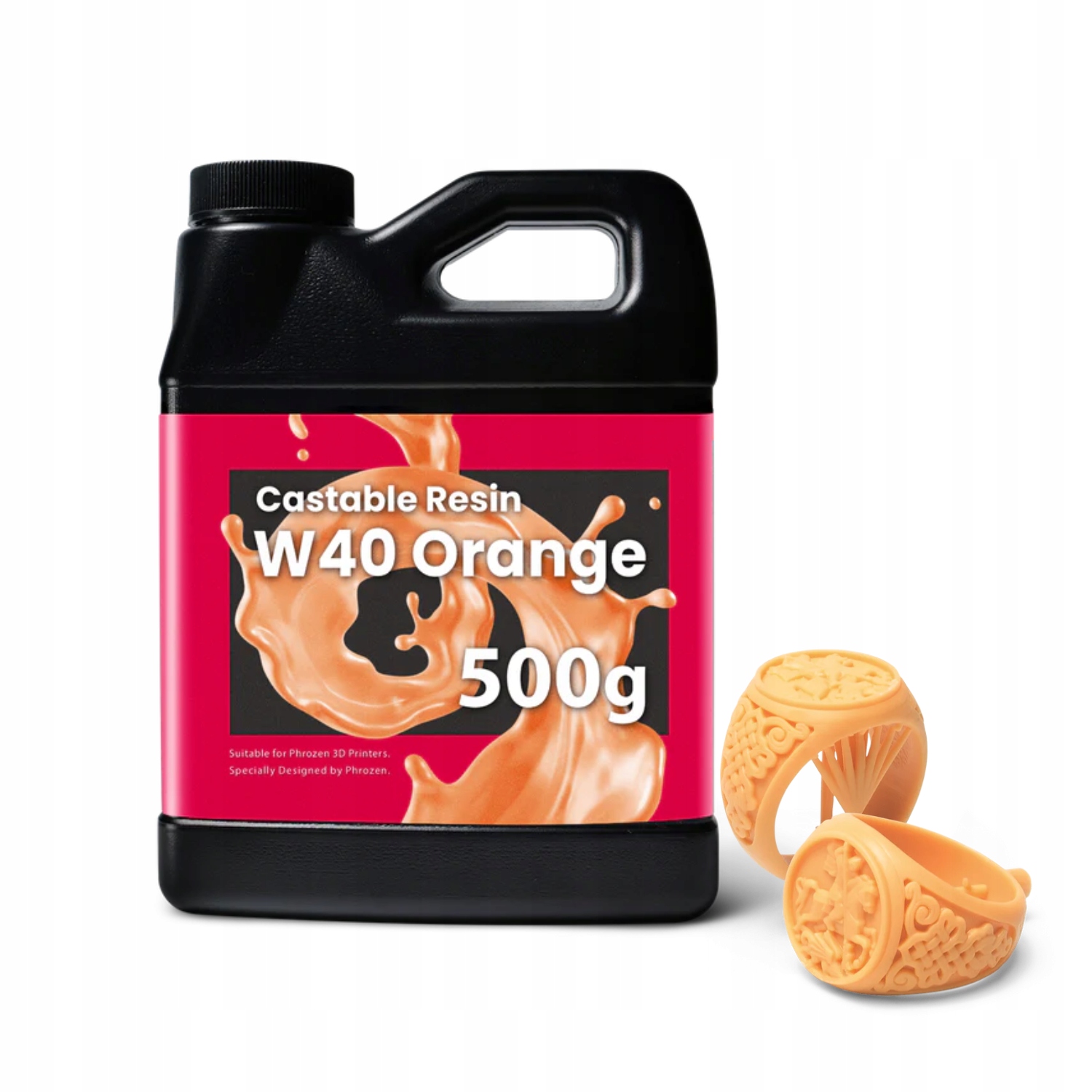 Uv živica Phrozen Castable W40 Orange 0,5 kg 0,5 l pre 3D tlačiareň