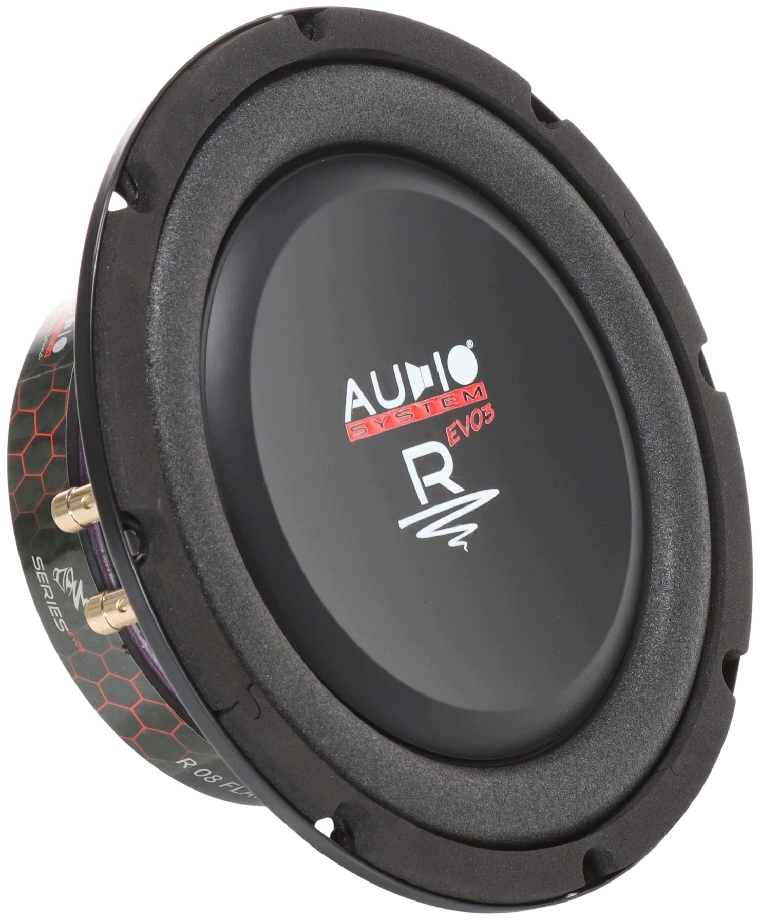 Audio System R08 Flat EVO3-D4 Subwooferová deska do auta 8 palců 200 W 2x4