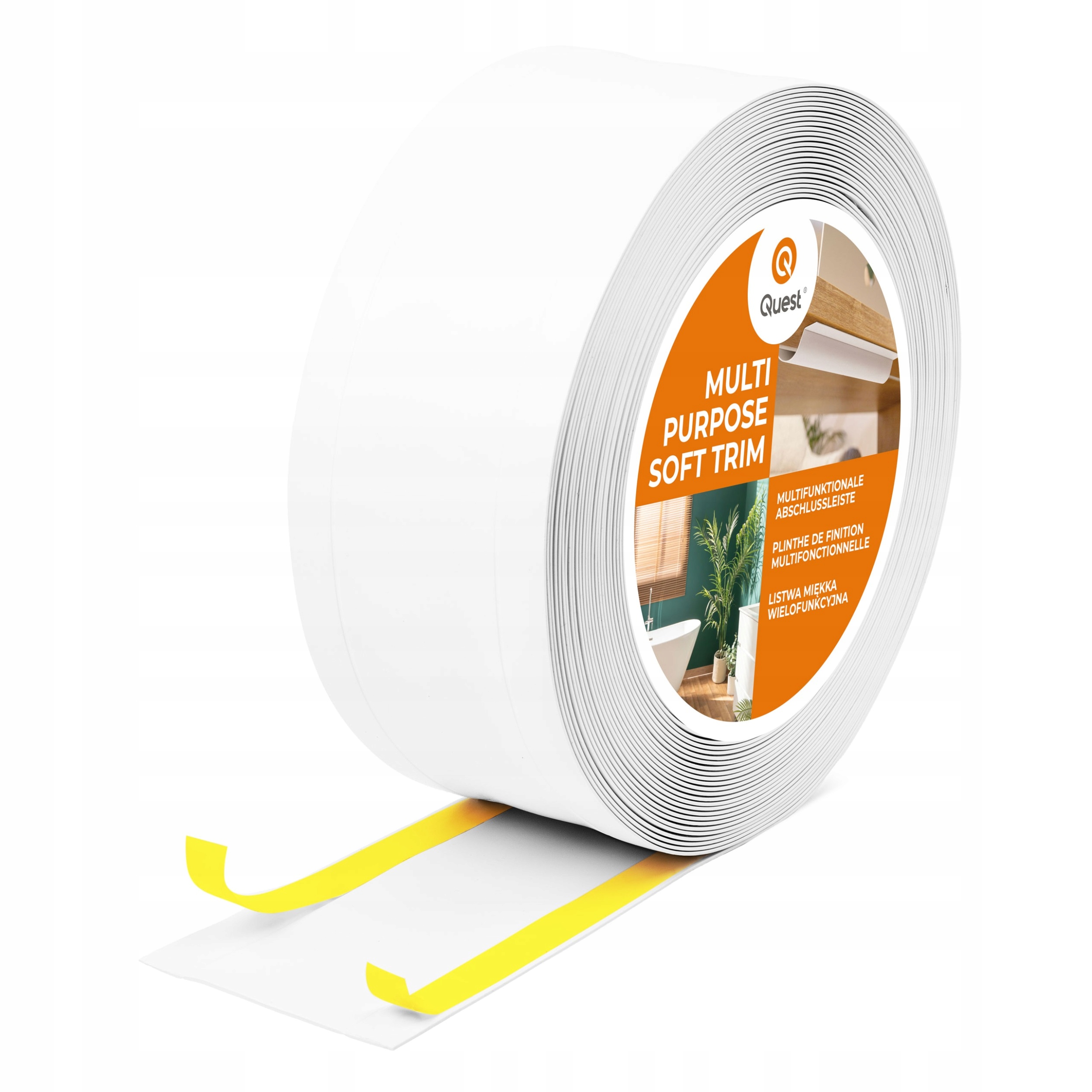 Pvc dokončovací lišta 6v1 samolepicí, bílá 25 m 95 mm, W1