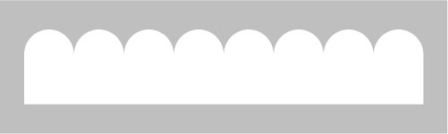 

Szablon Malarski Wielorazowy Bordiura Półkola 1