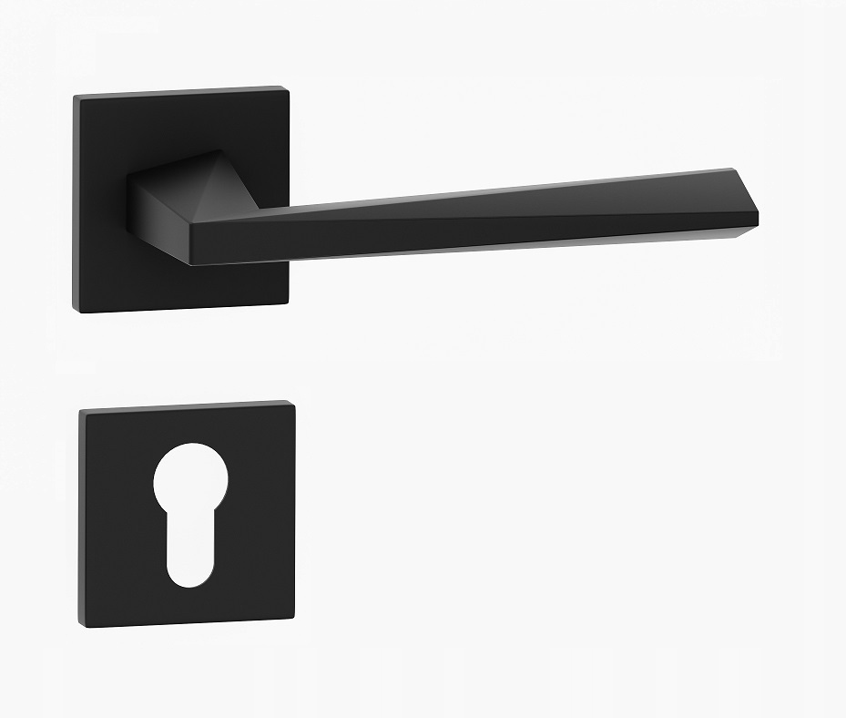 talianska kľučka Toscania čierna s rozetami pod vložkou