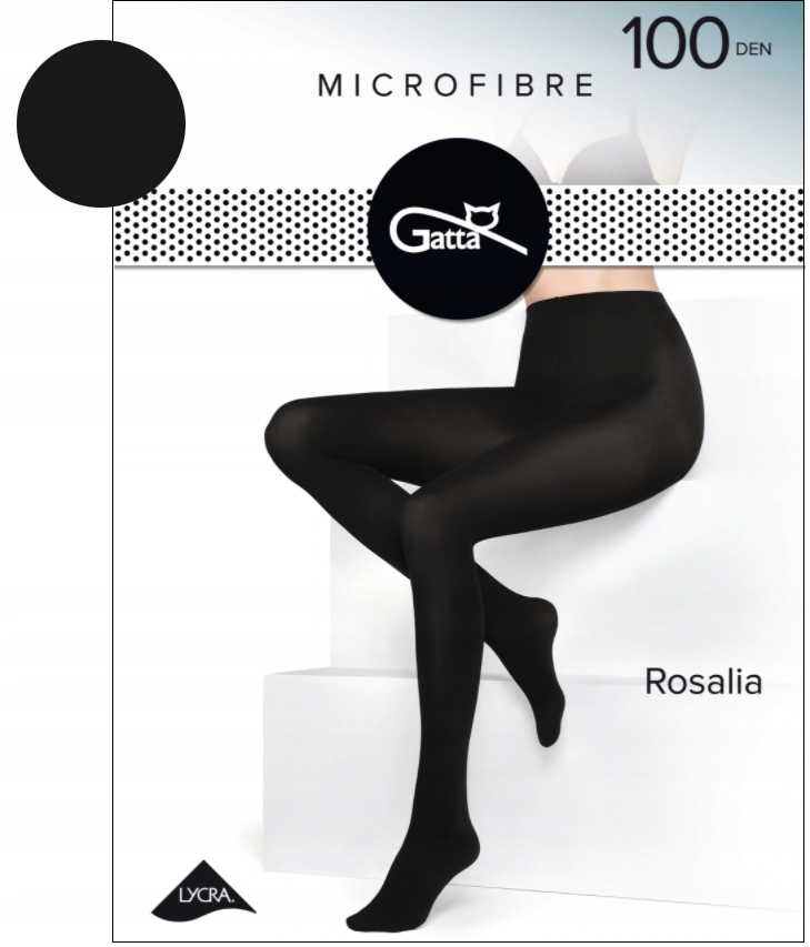

Gatta Rosalia 100den rajst microfibra nero r.3-M
