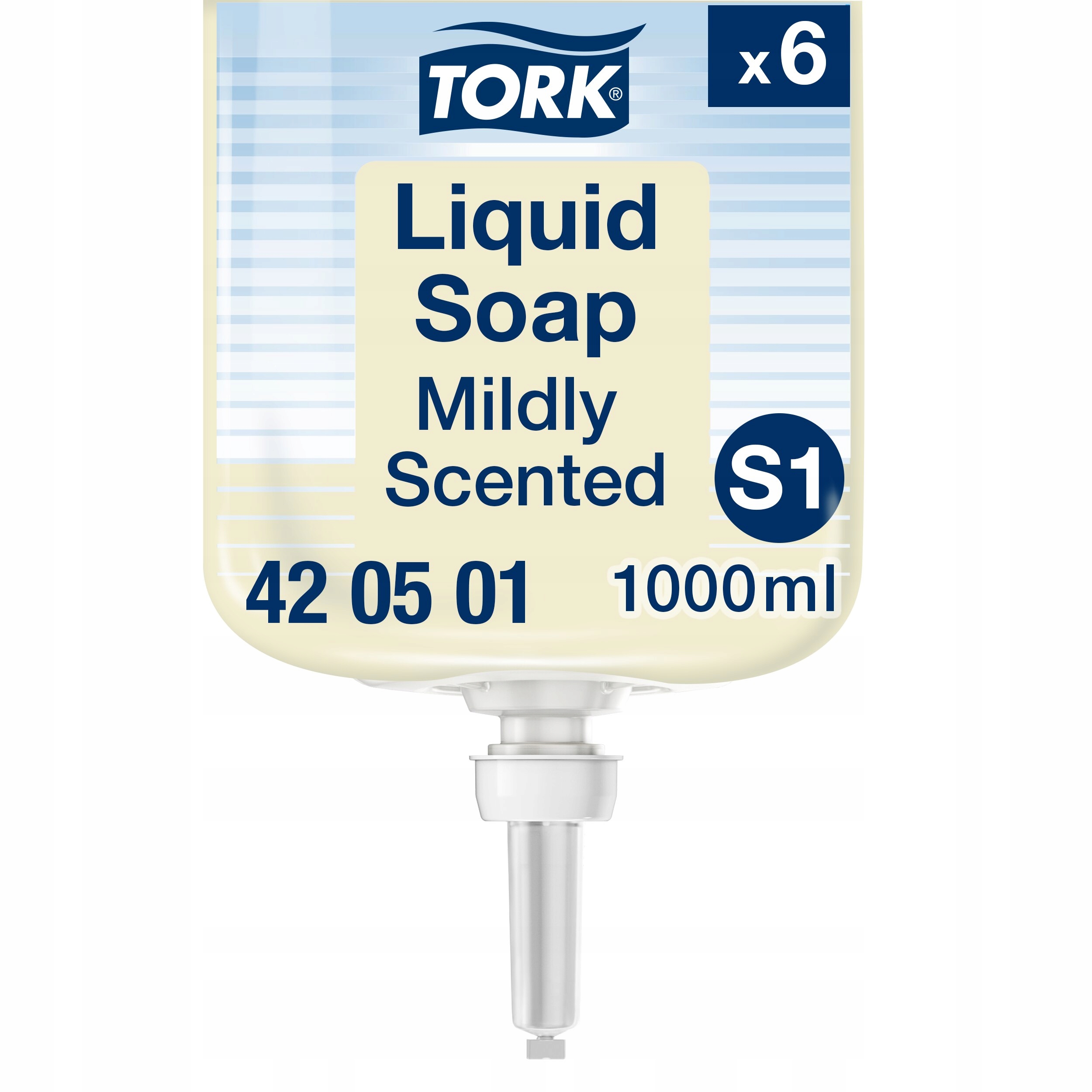Zestaw 6x Tork 420501 S1 Mydło w płynie Premium 1L Delikatnie Nawilżające