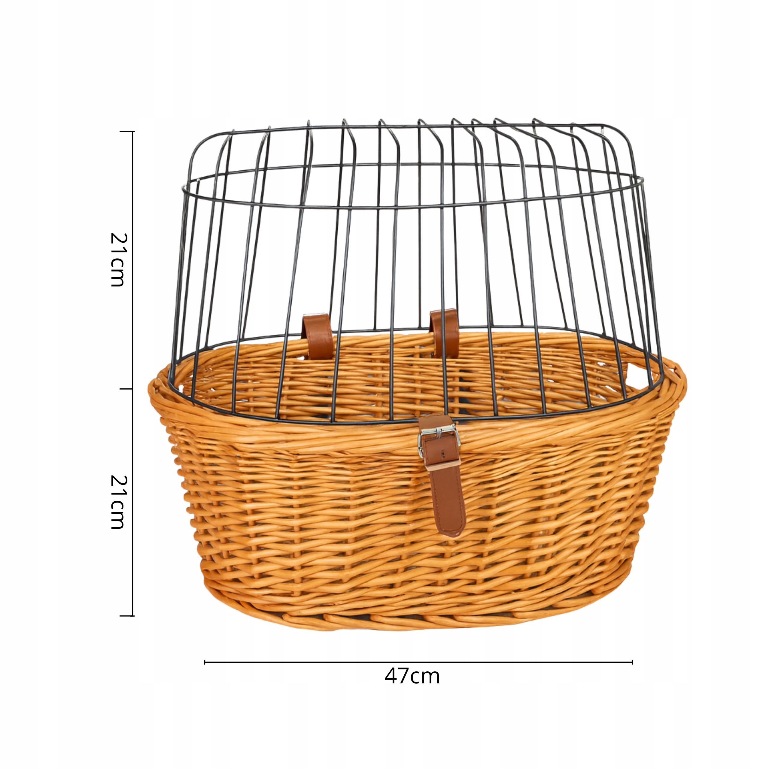 KOSZ ROWEROWY WIKLINOWY ZAMYKANY DLA PSA KOTA NA KIEROWNICĘ Z MOCOWANIEM Marka Gearox