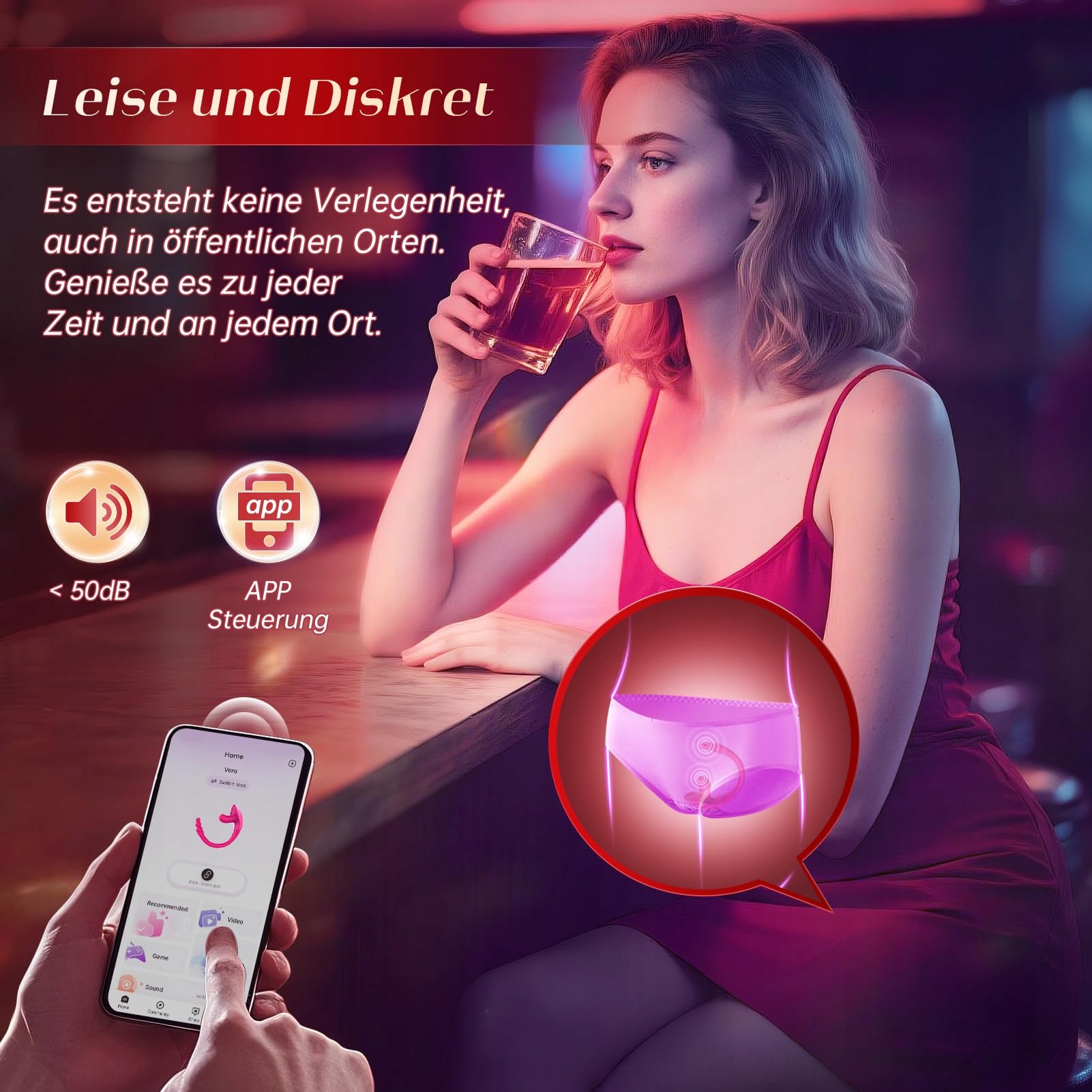 APP VIBRATOR Zestaw Wibratorów Dla Kobiet G-Punkt Anal Klitoris 10 Trybów — miniatura 3