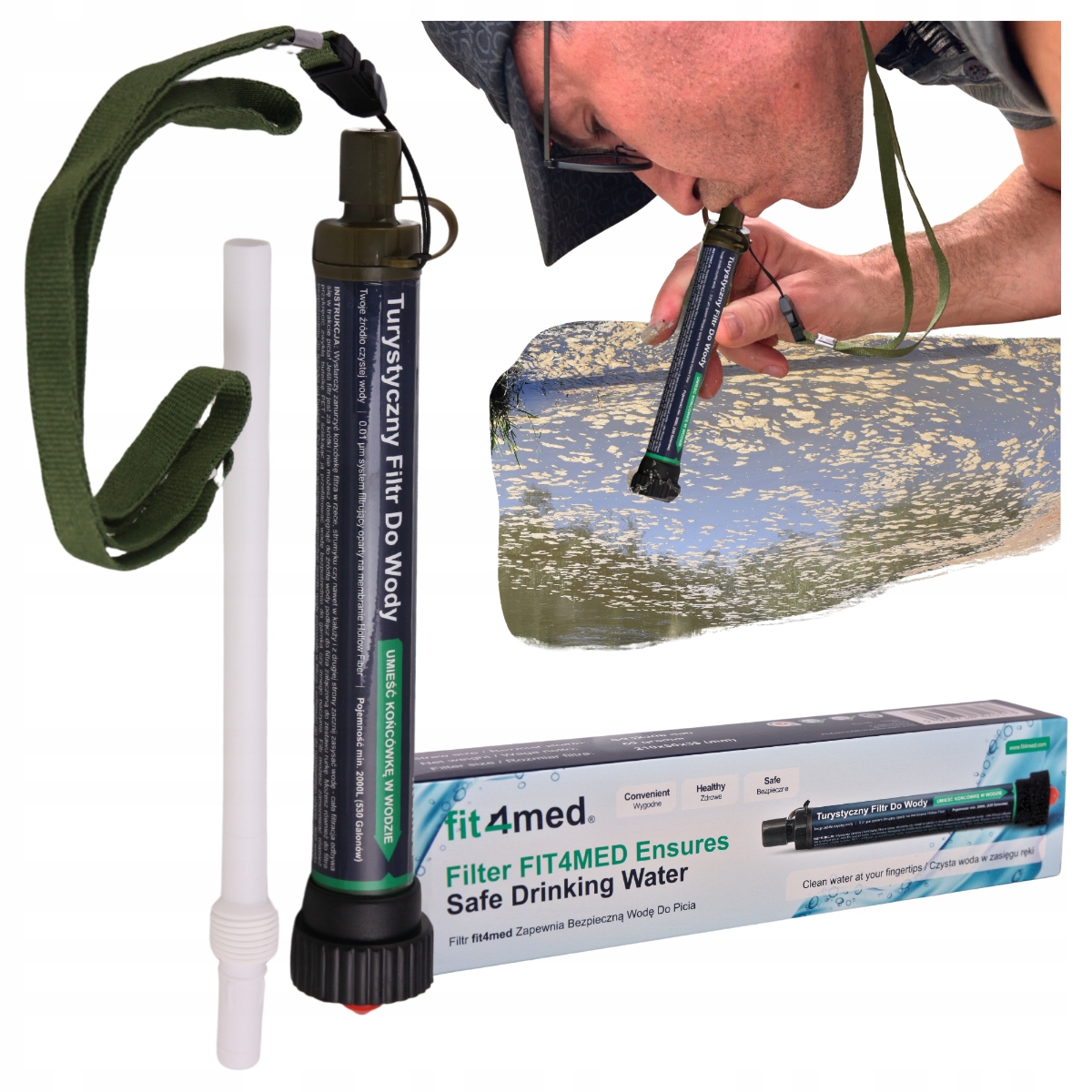 Filtr Turystyczny Słomka Awaryjny Wody Survival Rurka Słomka Awaryjny Słoma