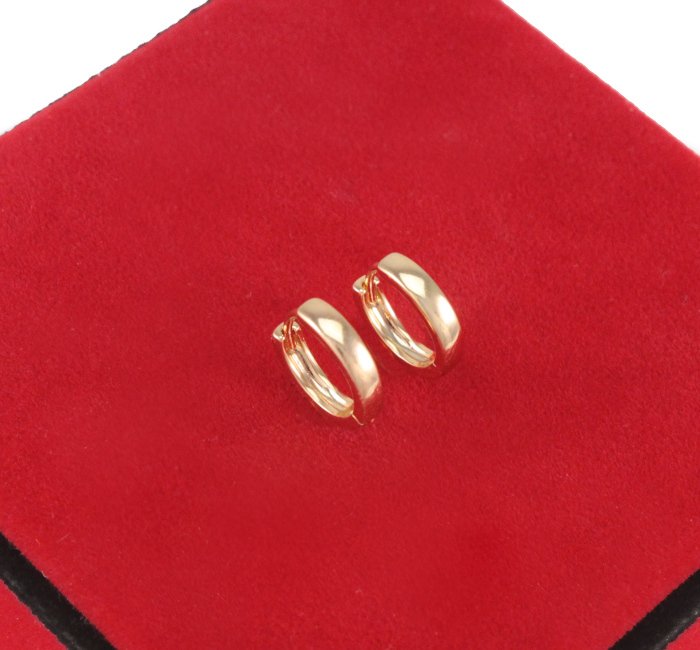 

Kolczyki Złote Kółka 13 mm 18 Krt Xuping