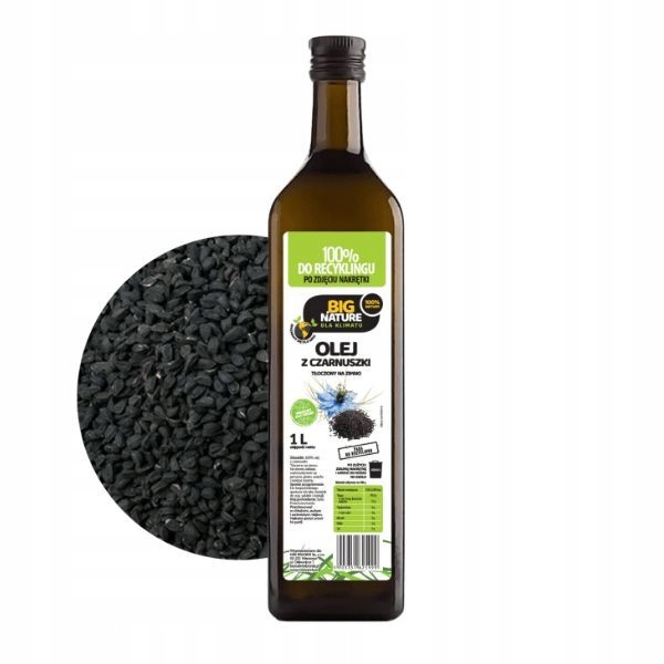 Olej z czarnuszki tłoczony na zimno 1l Big Nature