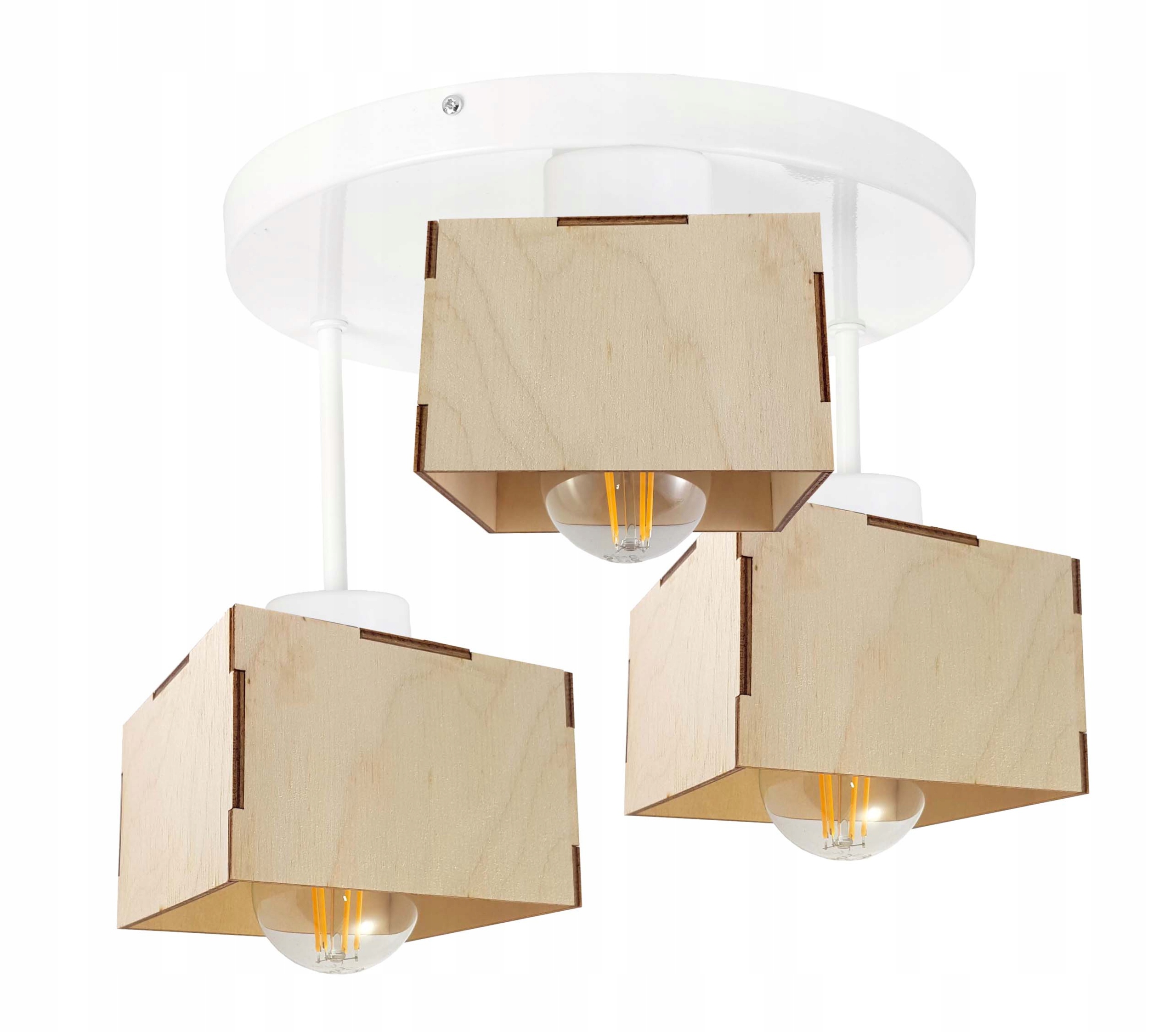 Stropní lampa stropní svítidlo s vysokým loftovým lustrem Dřevo 3