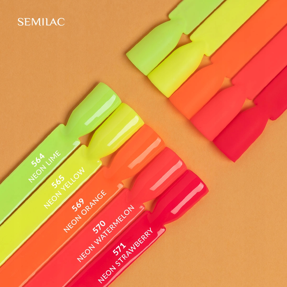 Semilac 571 Neon Strawberry lakier hybrydowy 7ml Kolor Odcienie czerwieni i różu