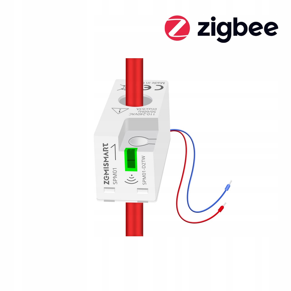 Licznik energii prądu 1-fazowy dwukierunkowy przekładnik 63A ZigBee Tuya