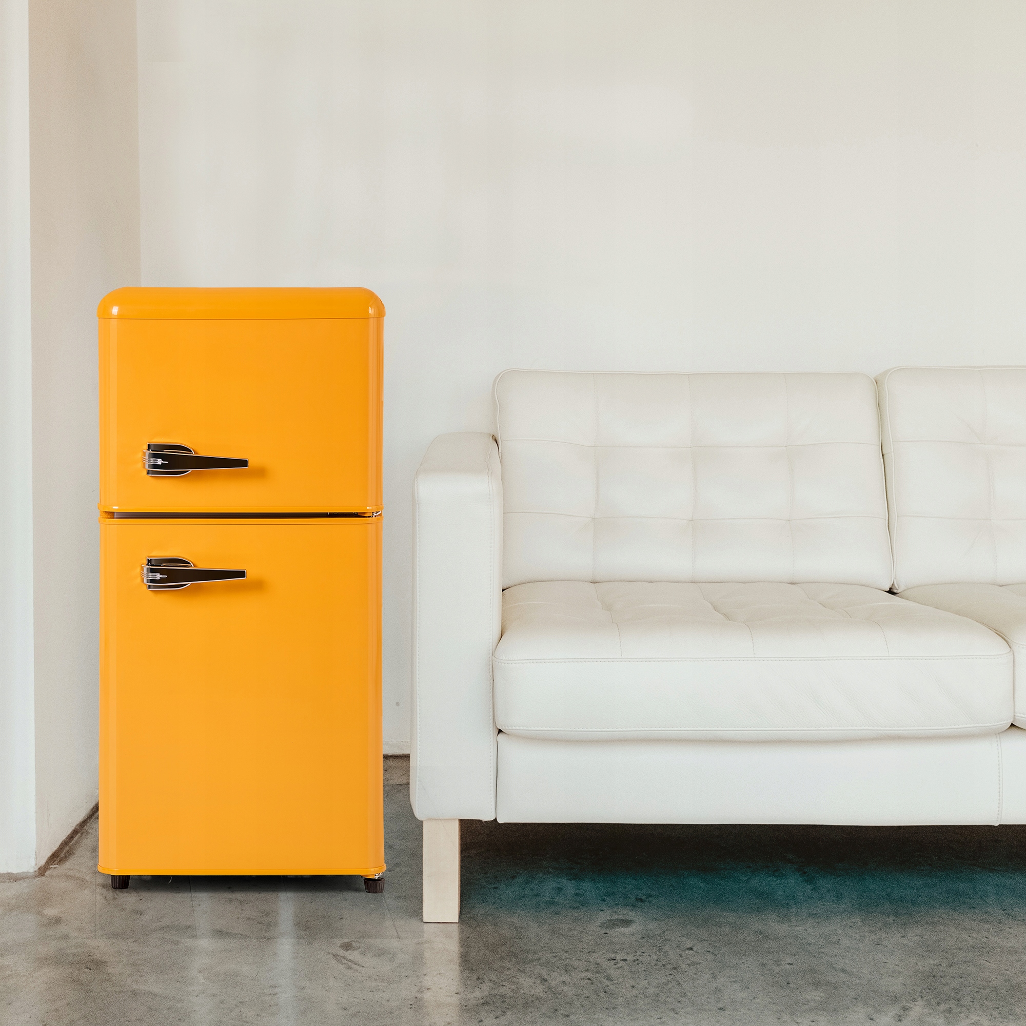 LODÓWKA DWUDRZWIOWA RETRO 60L Żółty EAN (GTIN) 701063383634