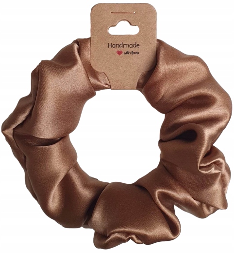 

Gumka Scrunchie Satyna Jedwab 100% Handmade Złoty