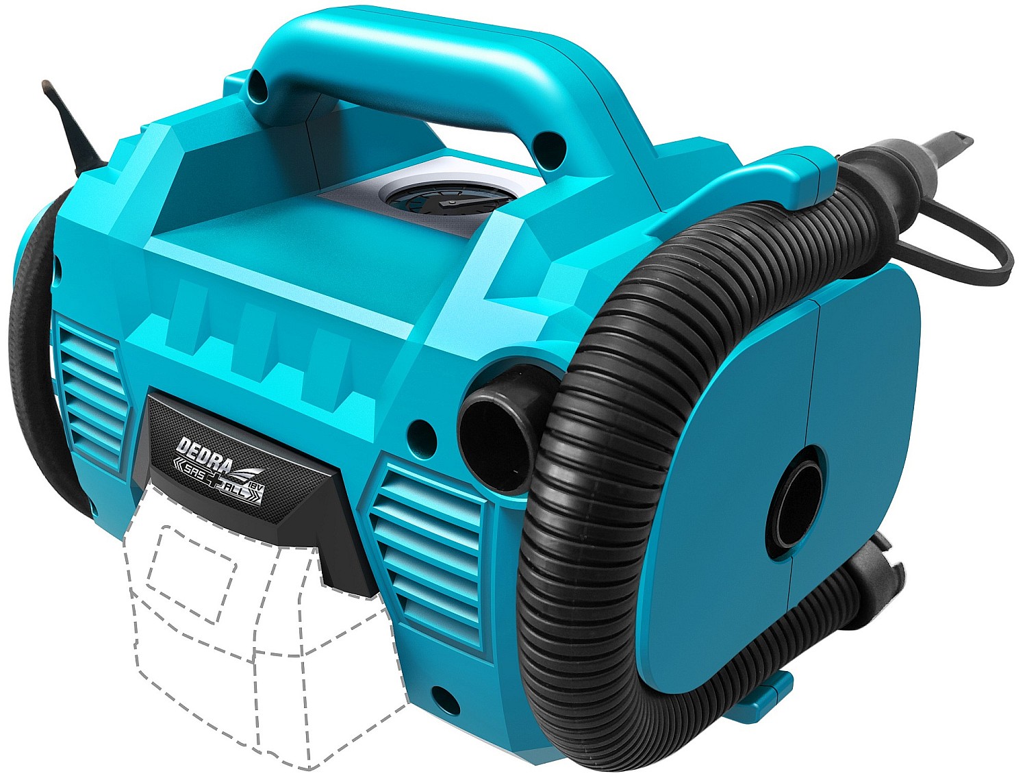 KOMPRESOR POWIETRZA aku DEDRA POMPKA 18V LED +2Ah Moc (kW) 0.18 kW