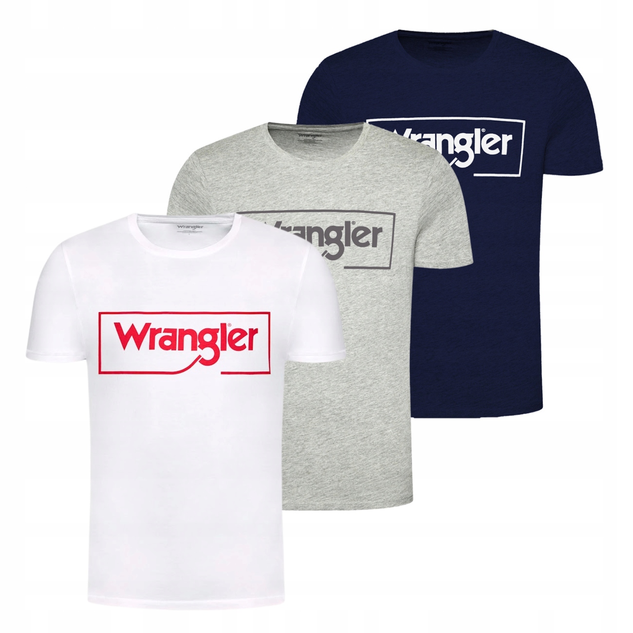Wrangler 3PAK Frame Logo Tee Pánské Tričko Tričko Logo Sada Triček M