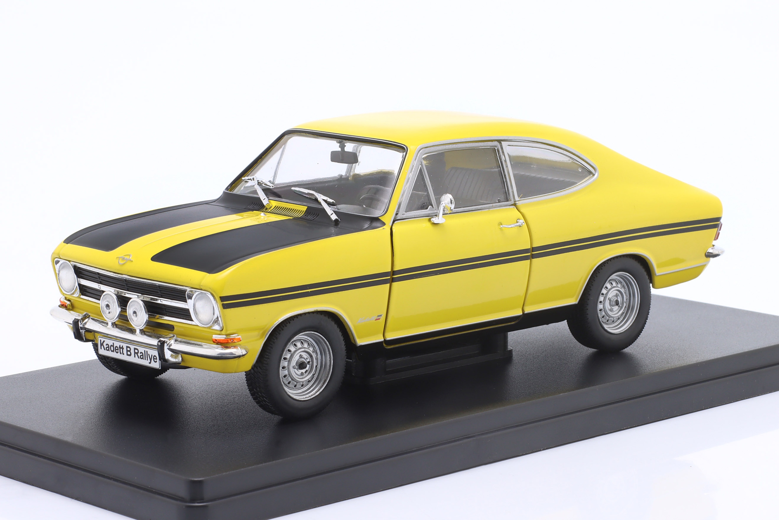 Opel Kadett B Rallye 1970 Yellow Black Hachette 1:24 1/24 Model Auta
