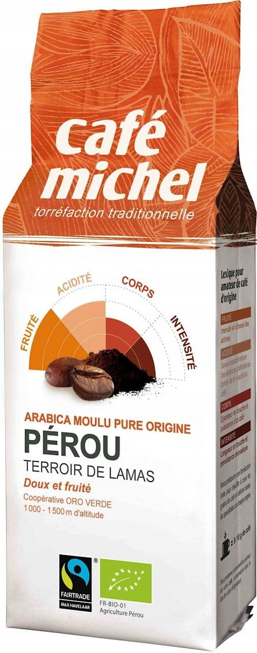 Levně Mletá Káva Arabica Peru Fair Trade Bio 250 g Cafe Michel
