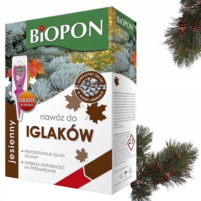 

Biopon Nawóz jesienny do iglaków 1kg na 33m²