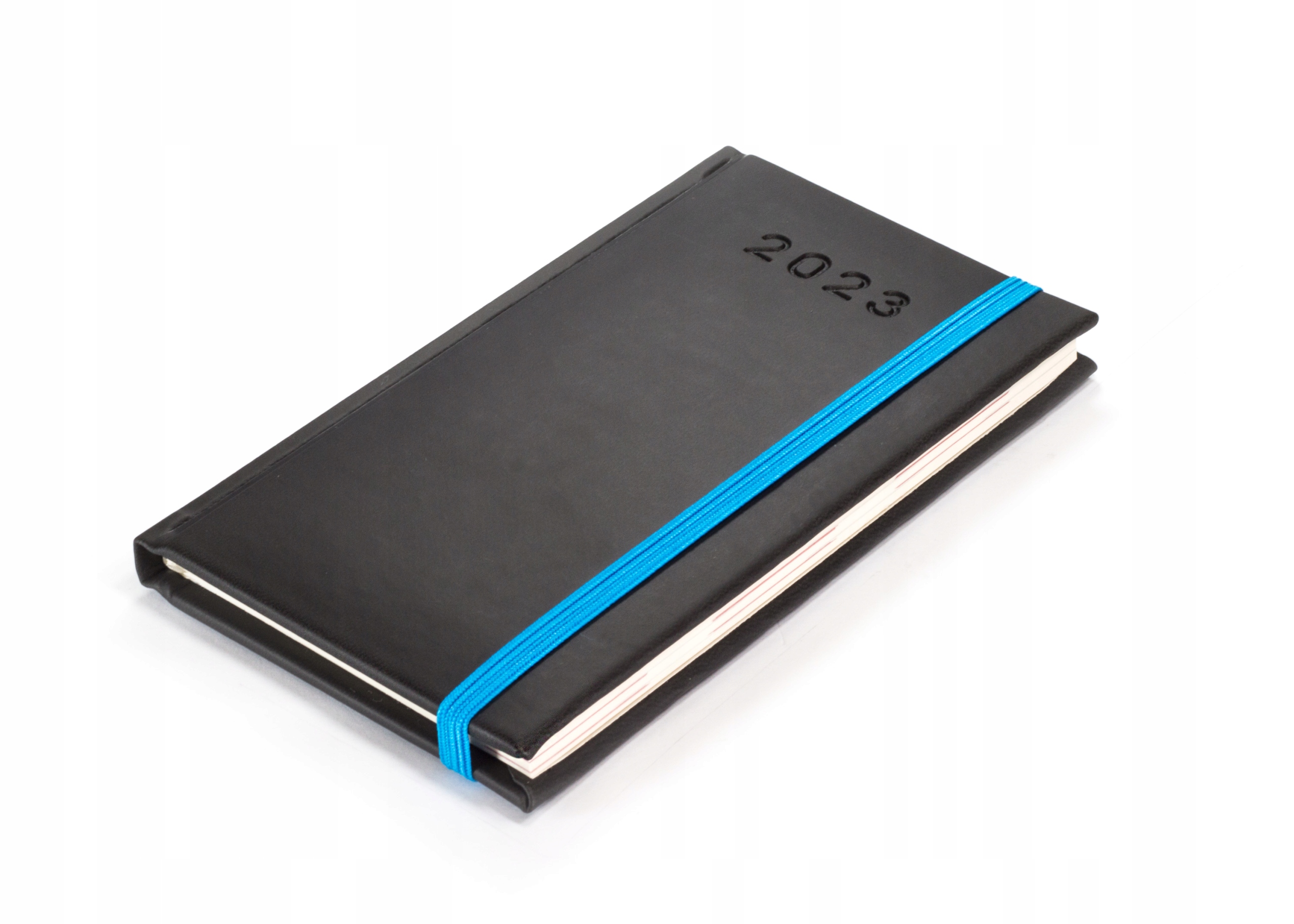 

Kalendarz kieszonkowy Turyn Czarny 2023 gumka błęk