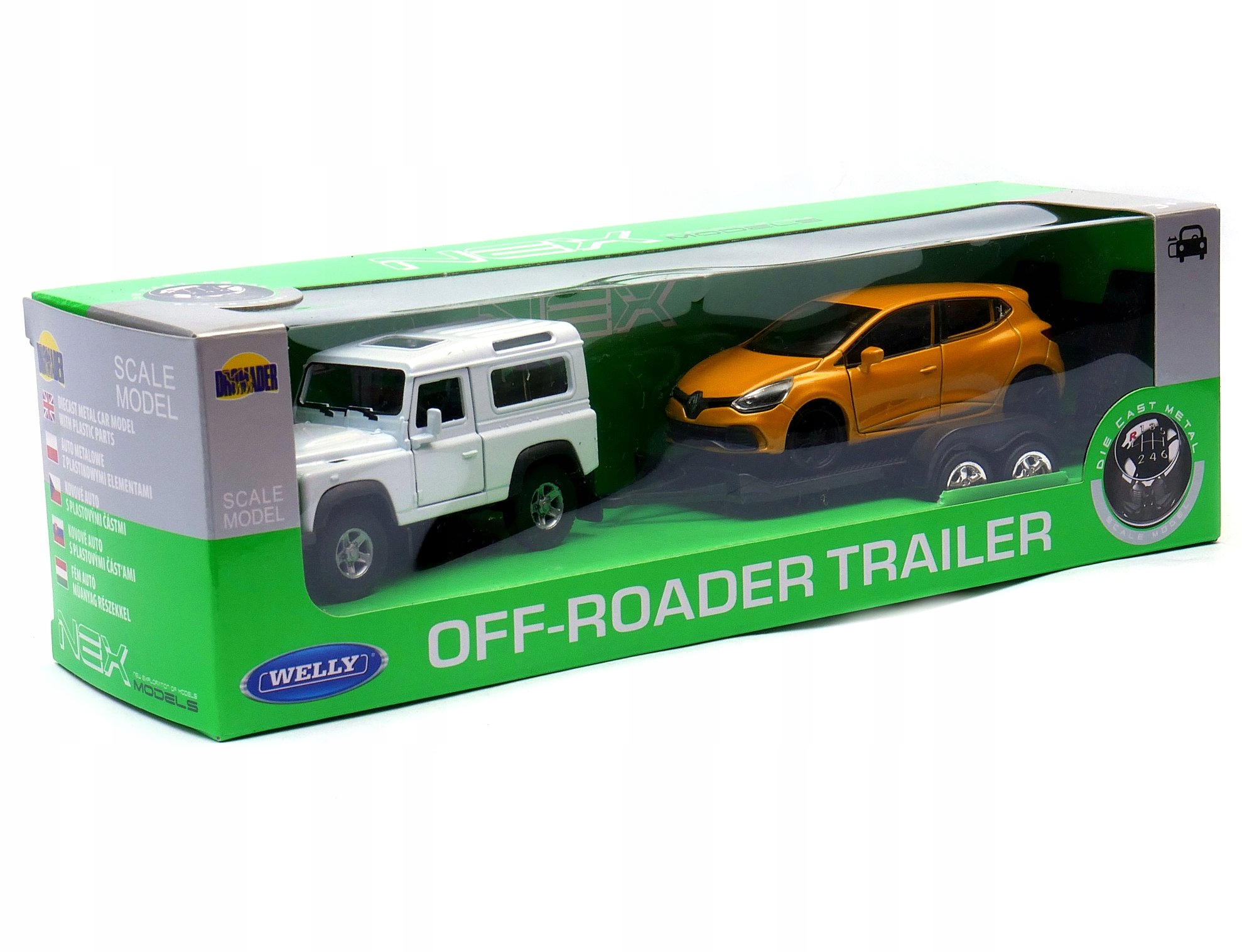 Odtahovka Land Rover Defender Renault Clio Rs 1:34-39
