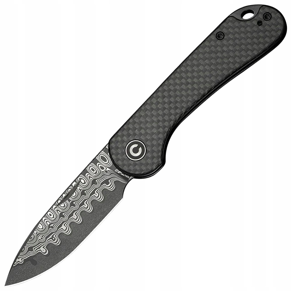 Nůž s klipem Edc Civivi Elementum Carbon Fiber Damascus