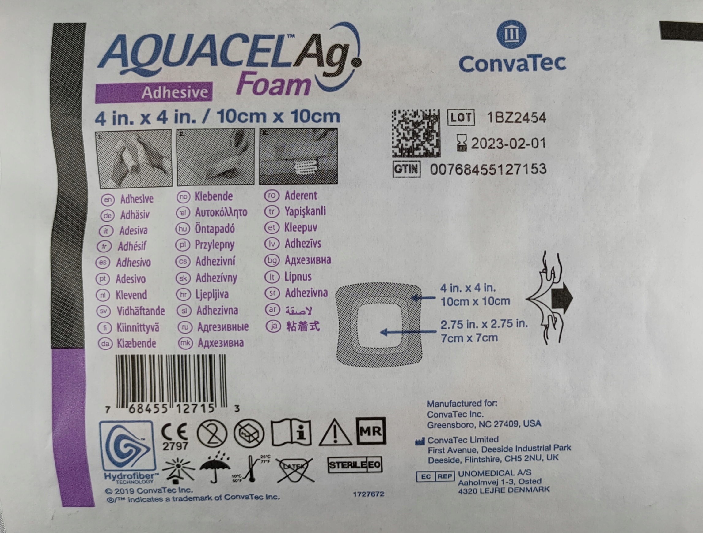

Aquacel Ag Foam 10x10cm 1szt Piankowy przylepny