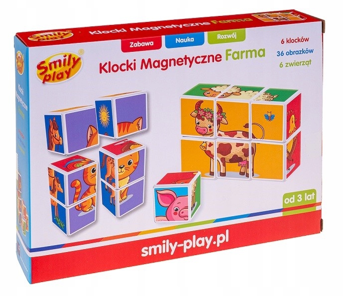 

Klocki Magnetyczne Farma Zwierzęta Układanka 83642