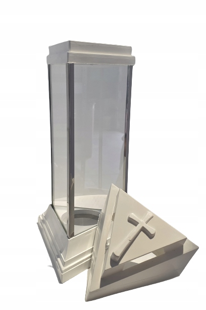 ZNICZ KAPLICZKA Z RÓŻĄ NOWOCZESNE ZNICZE WITRAŻ Marka MK System