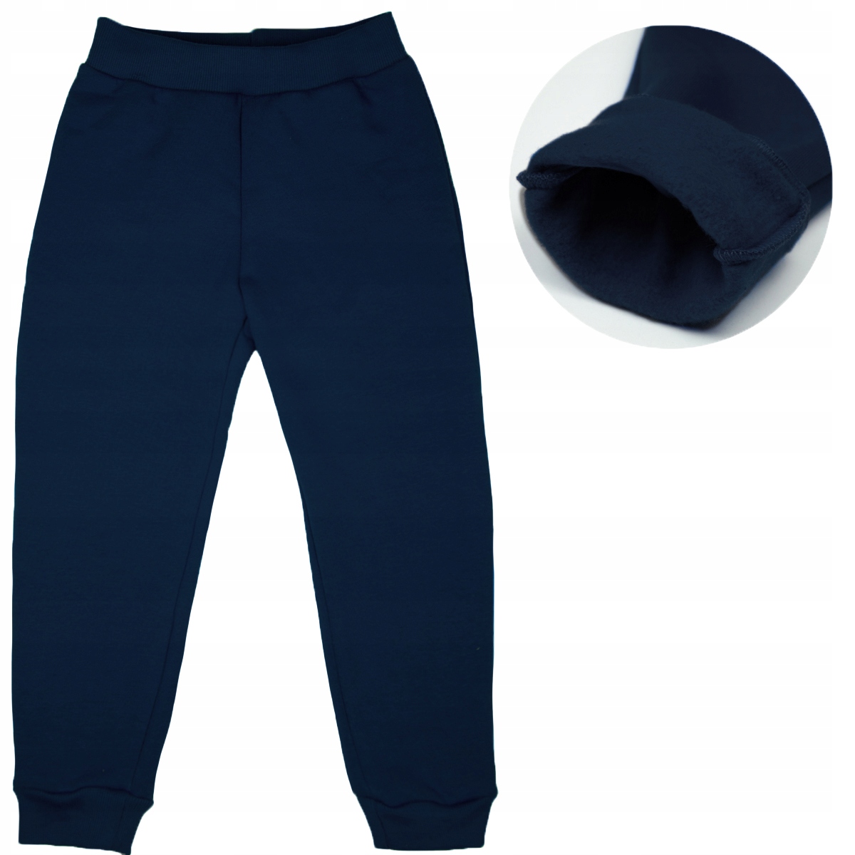 

Grube Spodnie dziecięce Ocieplane c. granat 122