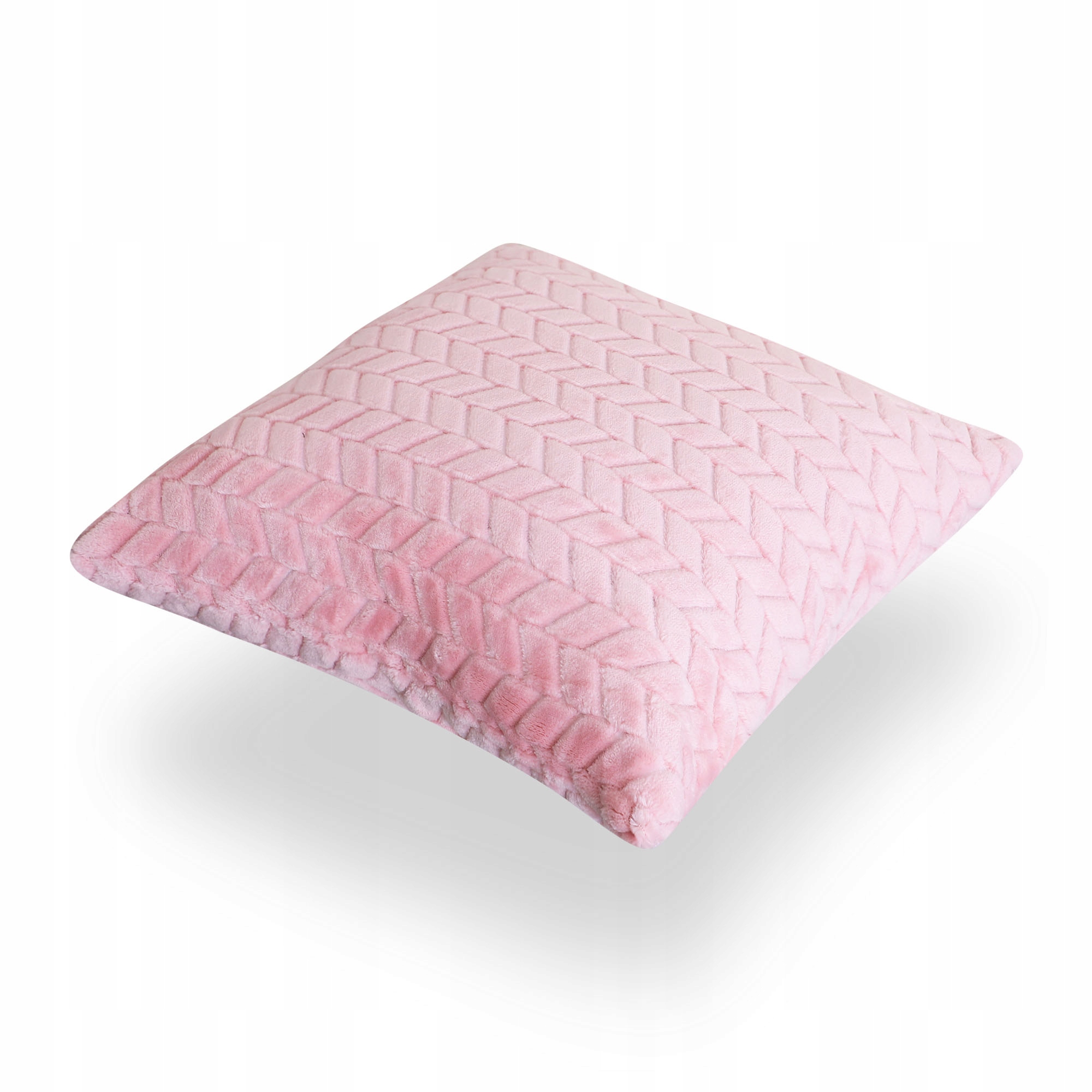 Poszewka DEKORACYJNA na poduszkę, jodełka, RÓŻOWA Długość 45 cm