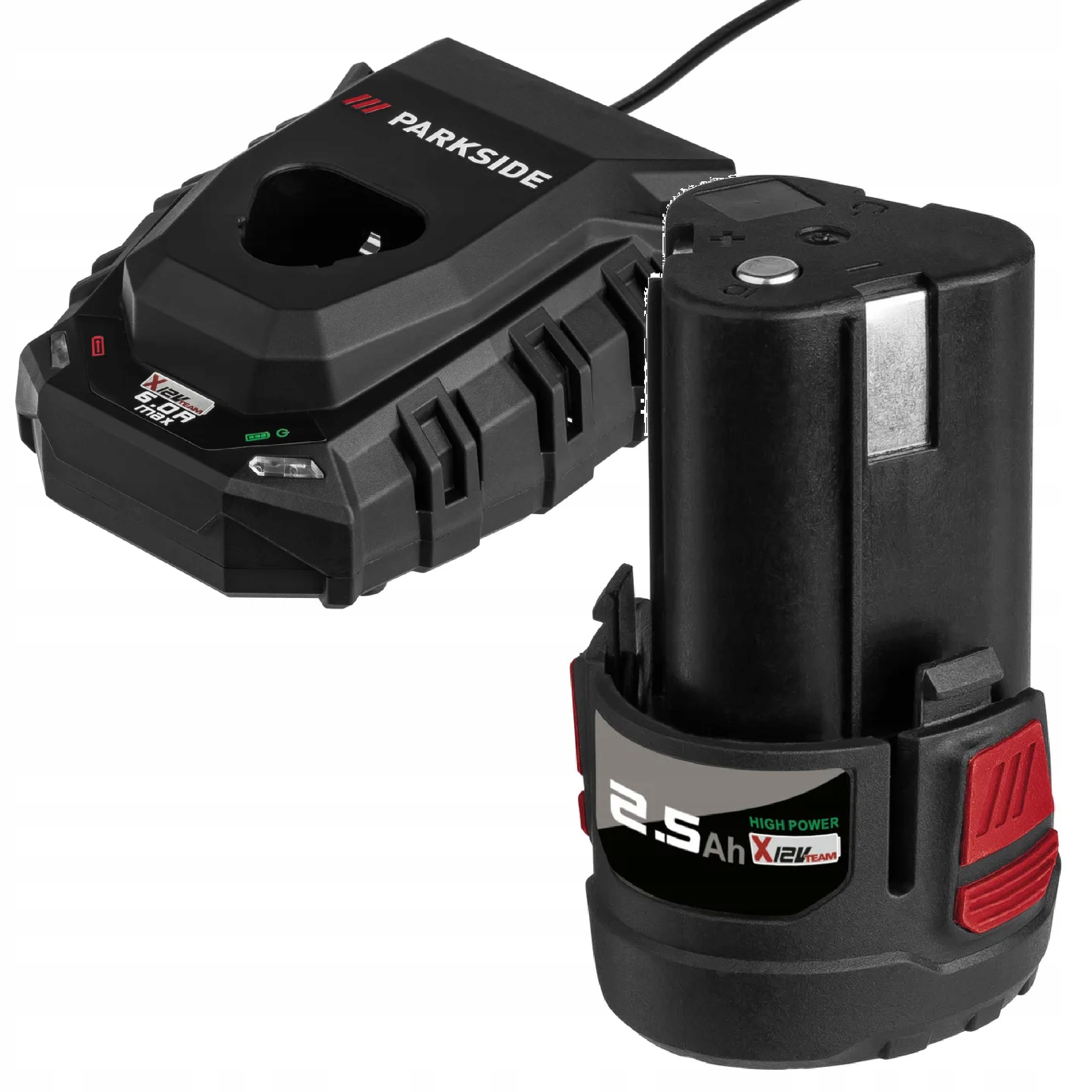 Parkside Performance ładowarka 12V 6A 100W akumulator Papk 12V 2.5Ah