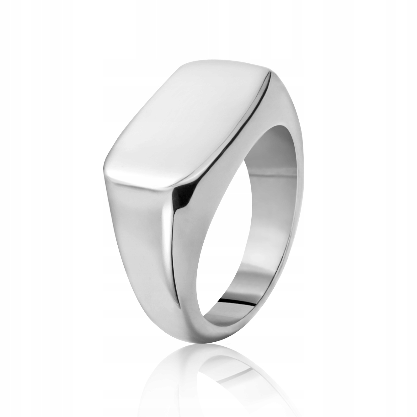 

Sygnet srebrny gładki prostokąt Sadva