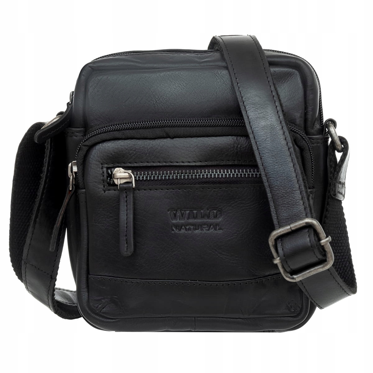Malá pánská kožená taška Wild Natural, černá