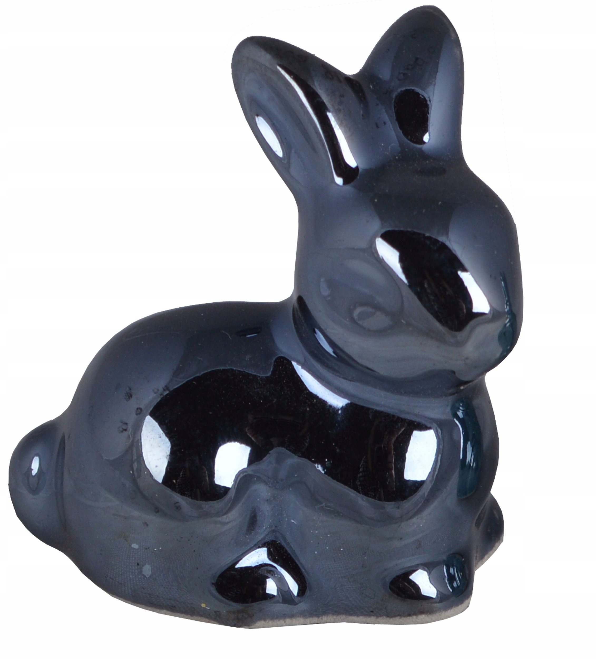 KRÓLIK ZAJĄC CERAMICZNY GRAFITOWY WIELKANOC