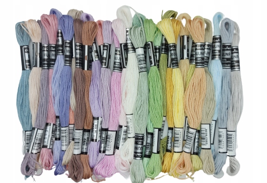 Mulina Ariadna sada 30 pastelových barev, k vyšívání, k vyšívání