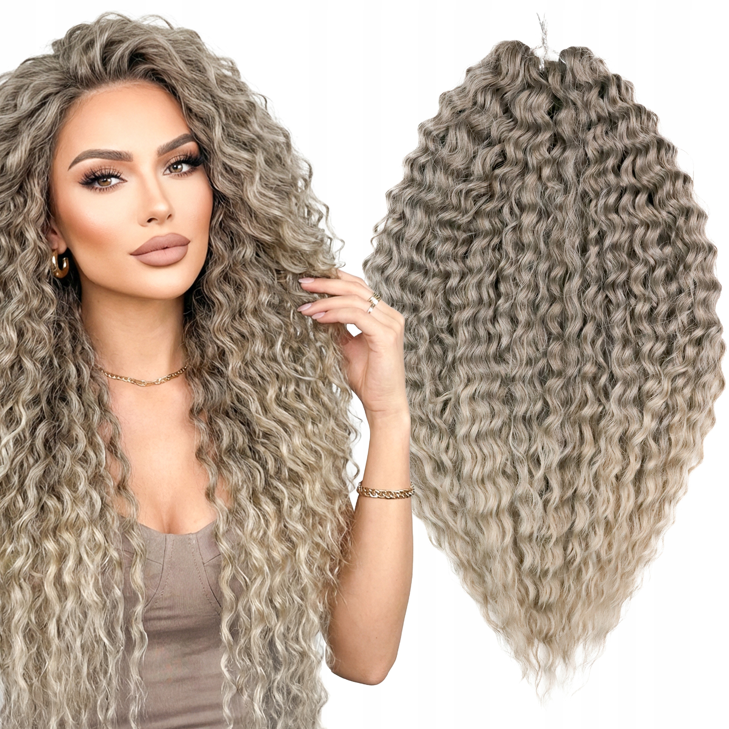 Włosy syntetyczne Afroloki Ariel Premium 22" 55cm 300g ombre #T4/56A blond
